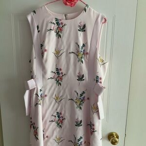 Ted Baker Pink Sheath Dress Sleeveless Crew Neck